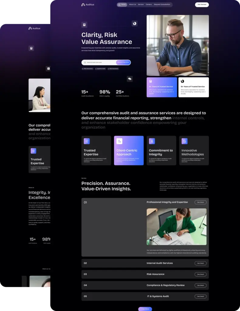 Auditus – Audit & Assurance WordPress Template - Frontis