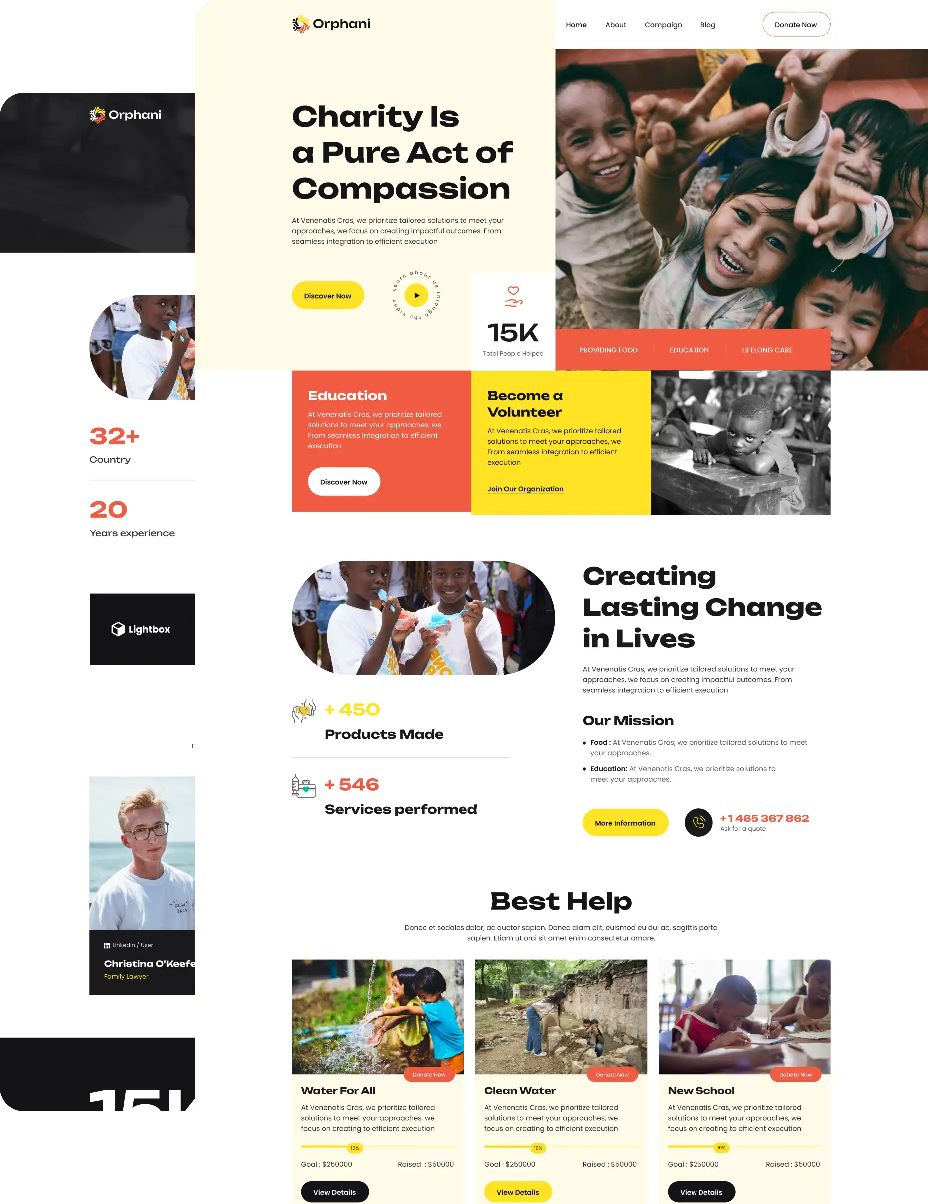 Orphani – Non-profit & Charity WordPress Template