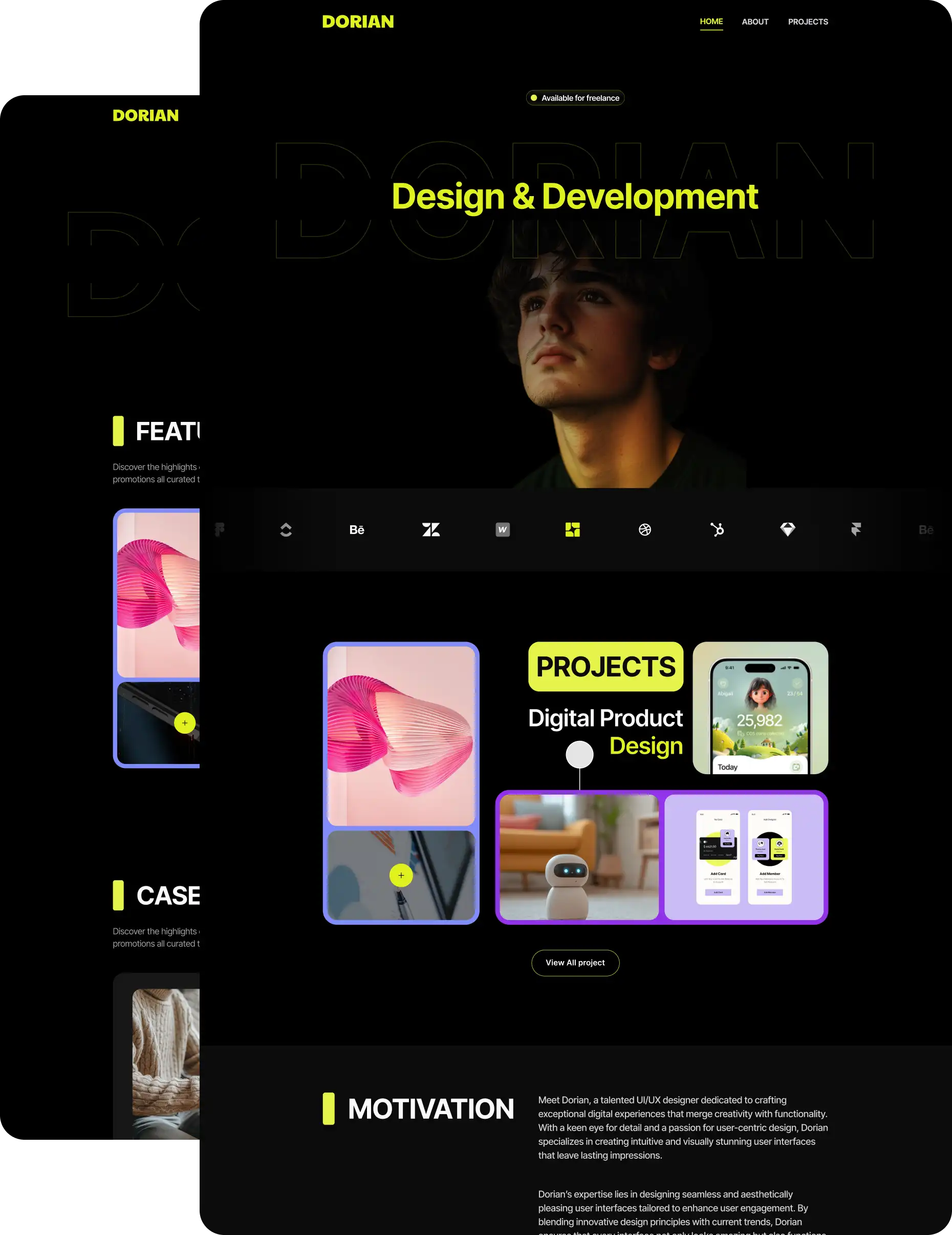 Dorian – Minimal Personal Portfolio WordPress Template