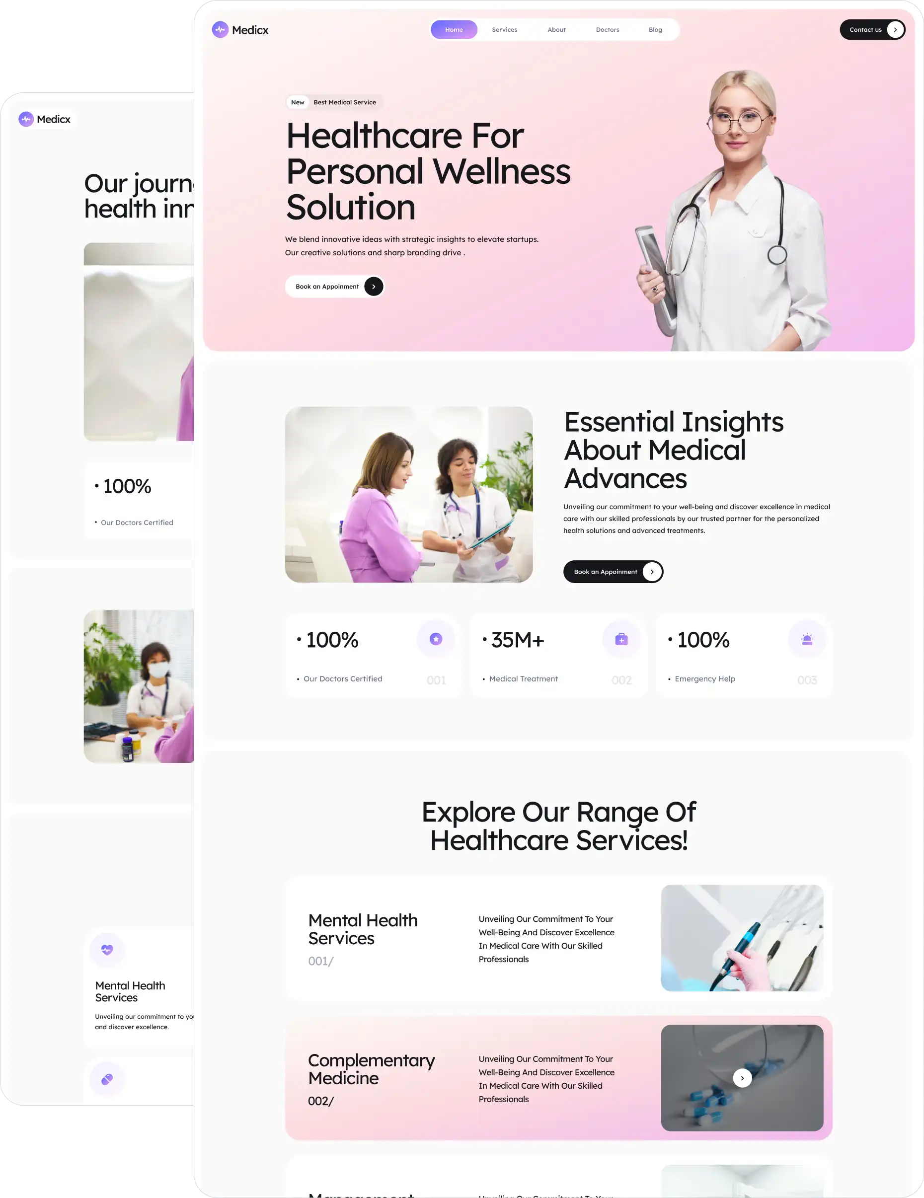 Medicx – Modern Medical Clinic Website Template for WordPress