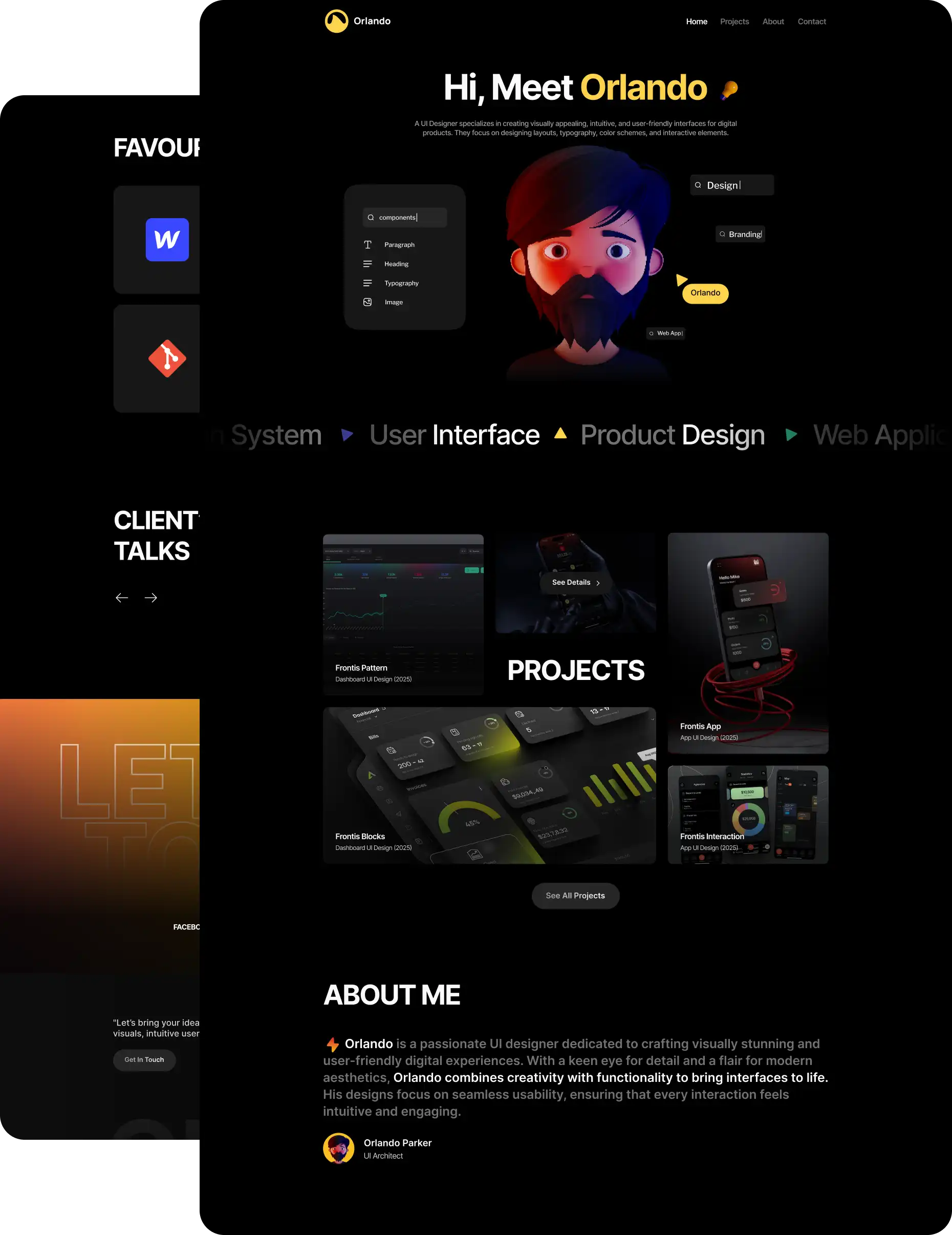 Orlando – Personal Portfolio WordPress Templates